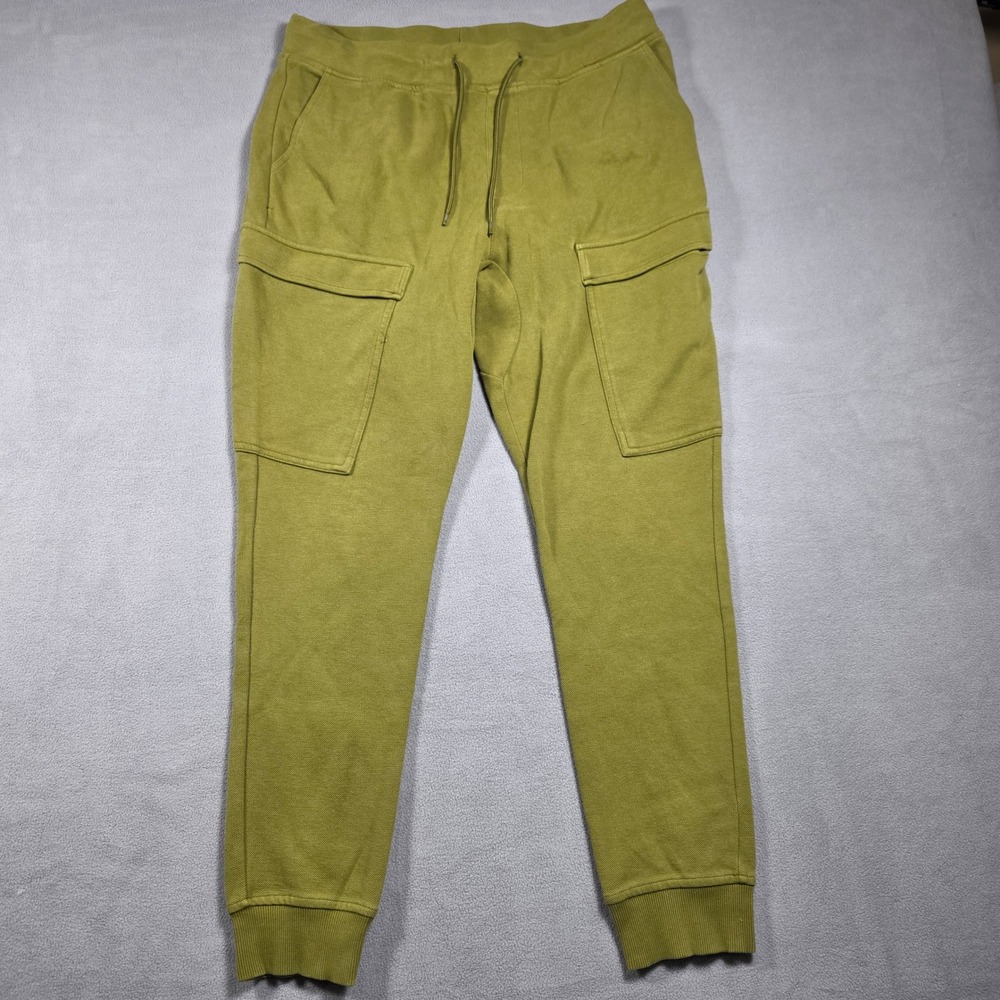 Original Use Jogger Mens Medium Green Cargo Jogger Mid Rise Solid Stretch